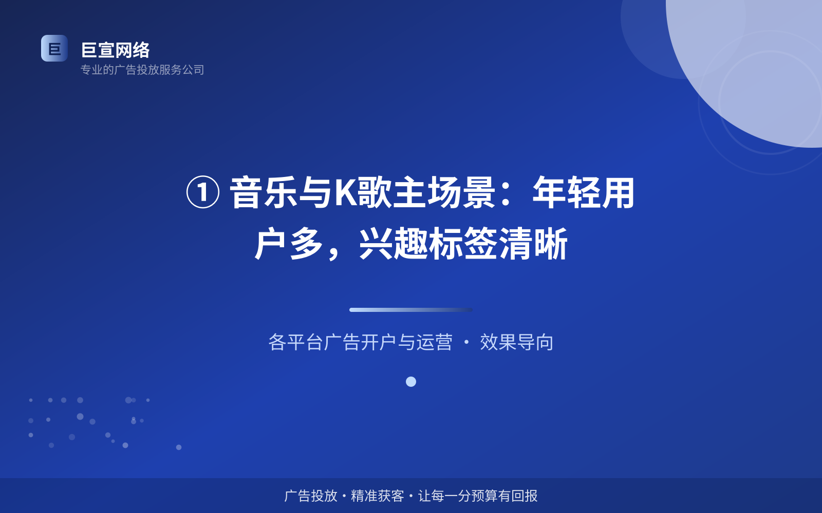 ① 音乐与K歌主场景:年轻用户多,兴趣标签清晰(服务内容介绍) ① 音乐与K歌主场景:年轻用户多,兴趣标签清晰(服务内容介绍)
