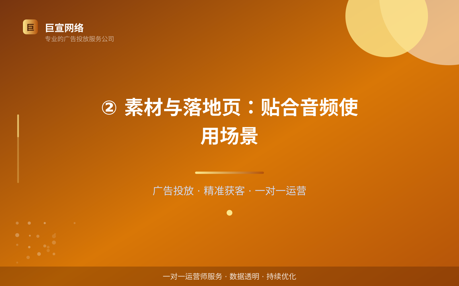 ② 素材与落地页:贴合音频使用场景(开户流程图解) ② 素材与落地页:贴合音频使用场景(开户流程图解)